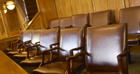 Empty Jury Box --- Image by © Gaetano/Corbis