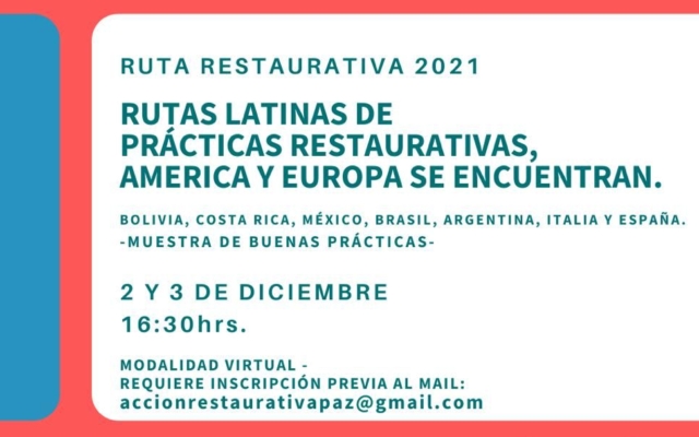 Charla virtual: Rutas latinas de prácticas restaurativas, América y Europa se encuentran