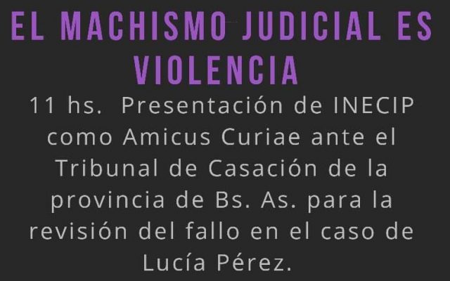 Inecip presentó un Amicus Curiae para la revisión del fallo de Lucía Pérez